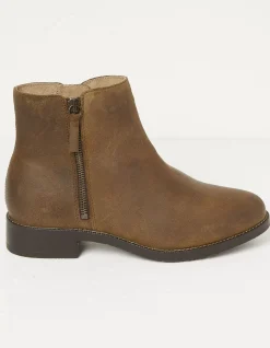 FatFace Aria Zip Ankle Boot Tan Hot