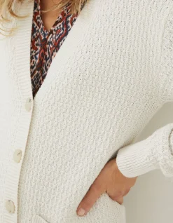FatFace Athena Cardigan Ivory Online
