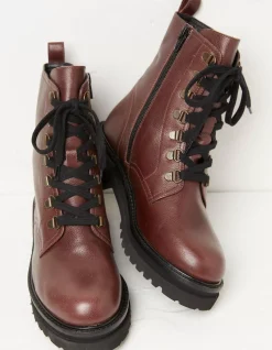 FatFace Aureilia Ankle Hiker Boot Burgundy Hot