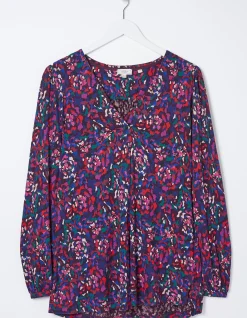 FatFace Aurelia Abstract Marks Tunic Purple Discount