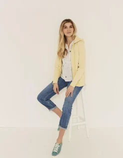 FatFace Ava Zip Thru Hoodie Lemon Discount