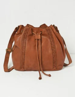 FatFace Awna Leather Bucket Bag Tan Online