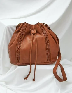 FatFace Awna Leather Bucket Bag Tan Online
