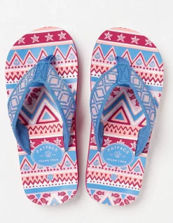 FatFace Aztec Flip Flops Raspberry Red Discount