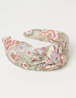 FatFace Aztec Texture Head Band Ivory Online