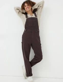 FatFace Banbury Canvas Dungaree Purple Discount