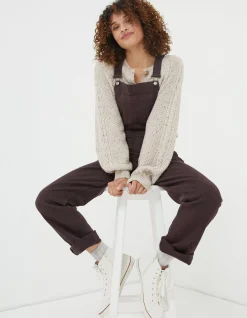 FatFace Banbury Canvas Dungaree Purple Discount