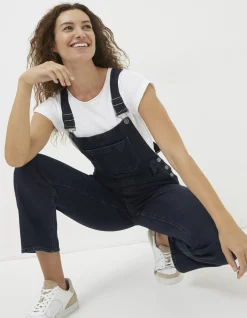 FatFace Banbury Dungarees Dark Blue Clearance