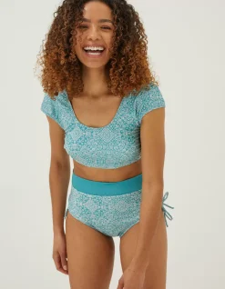 FatFace Bandana Bikini Bottoms Turquoise Blue Best