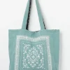 FatFace Bandana Reversible Tote Bag Green Haze