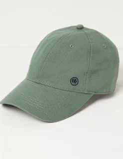 FatFace Baseball Cap Washed Green Discount