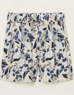 FatFace Batik Flower Flippy Shorts Ivory Clearance