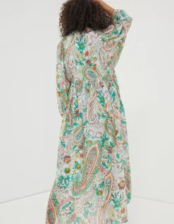 FatFace Beachwear Jocelyn Paisley Midi Dress Multi Colour Outlet
