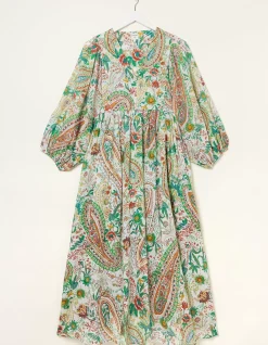 FatFace Beachwear Jocelyn Paisley Midi Dress Multi Colour Outlet