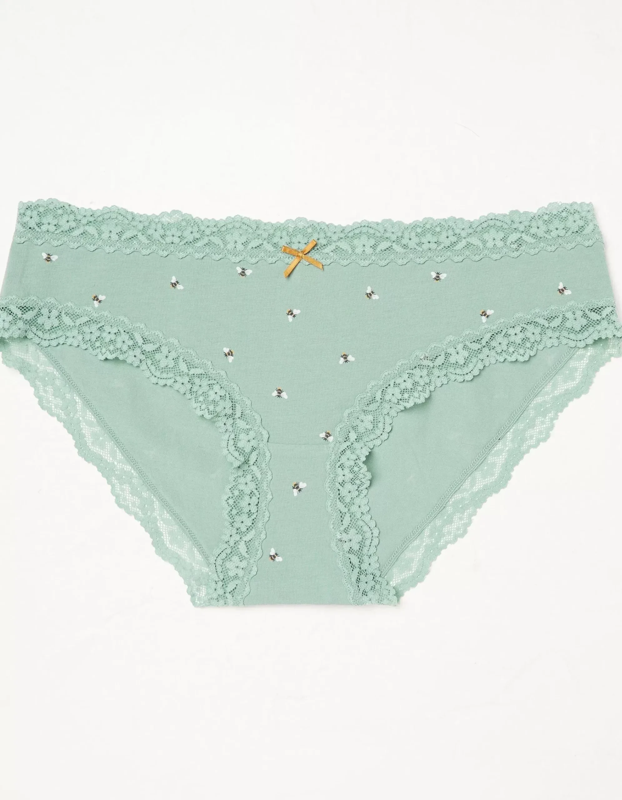 FatFace Bee Print Short Knickers Green Haze Outlet