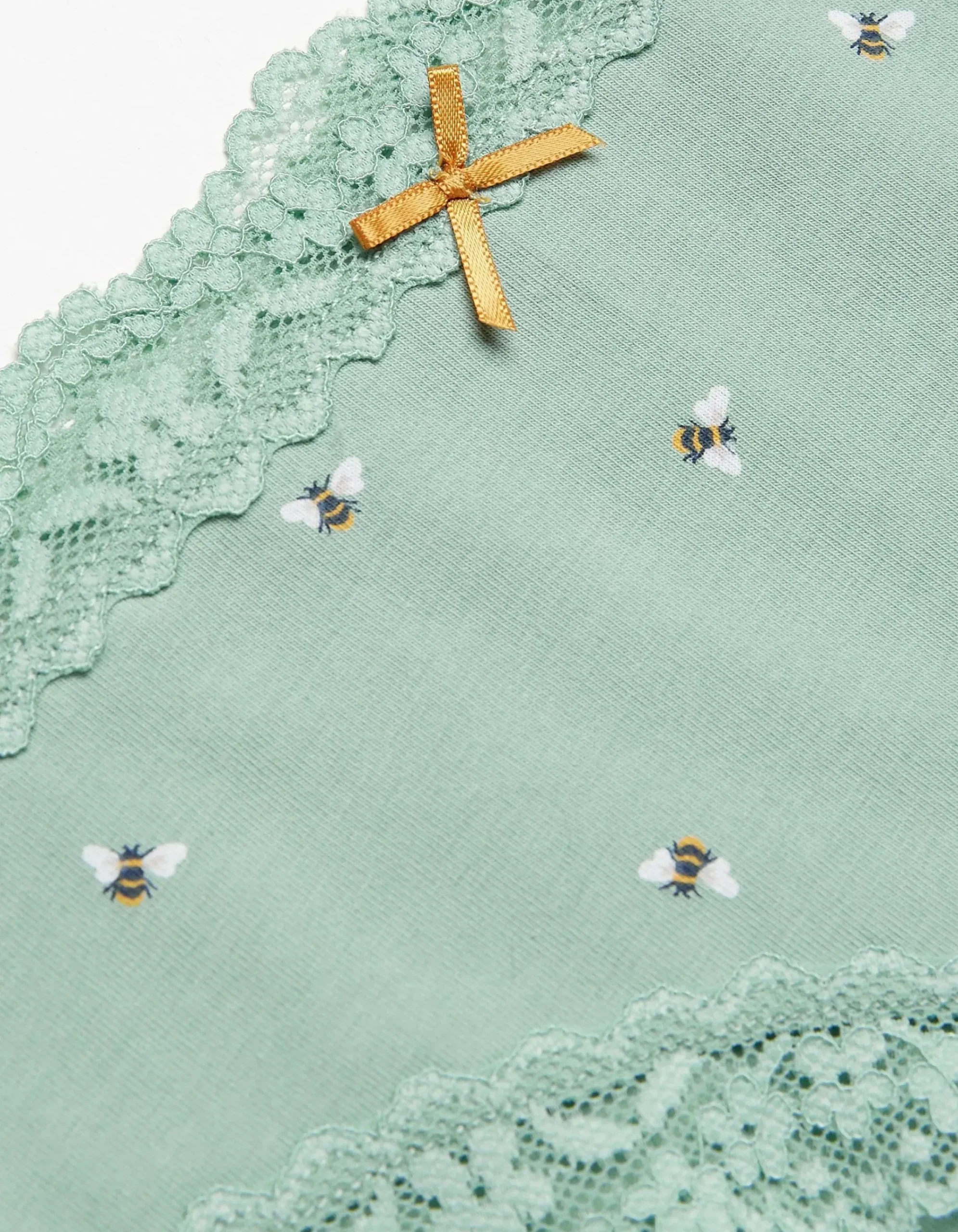 FatFace Bee Print Short Knickers Green Haze Outlet