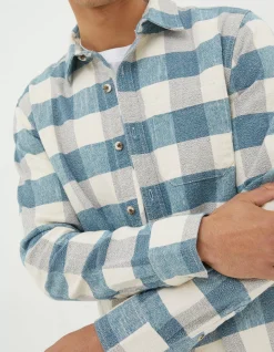 FatFace Belby Check Shirt Blue Outlet