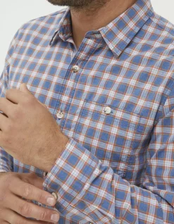 FatFace Bembridge Check Shirt Blue Hot