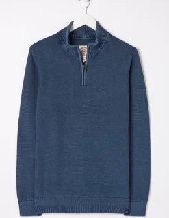 FatFace Berwick Washed Half Neck Navy Online