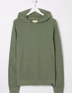 FatFace Berwick Washed Hoodie Green Haze Hot