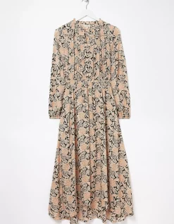 FatFace Beth Damask Floral Maxi Dress Black New
