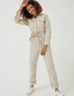 FatFace Betty Boilersuit Ecru New