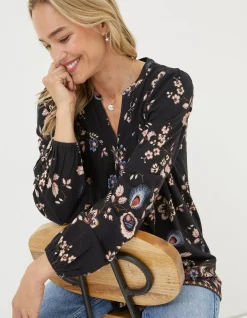 FatFace Betty Fall Floral Tunic Black Online