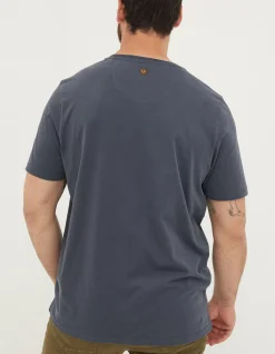 FatFace Bike In Tents T-Shirt Washed Black Clearance