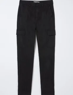 FatFace Blair Tencel Carpenter Trousers Black Outlet