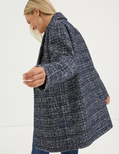 FatFace Blair Wool Blend Coat Navy Hot