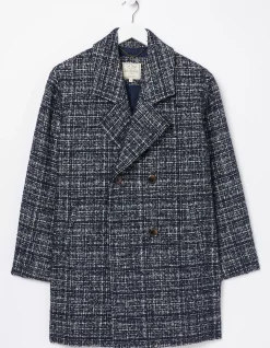 FatFace Blair Wool Blend Coat Navy Hot