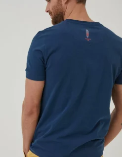 FatFace Board Line Up T-Shirt Blue New