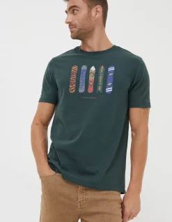 FatFace Board Meeting T-Shirt Emerald Green Sale