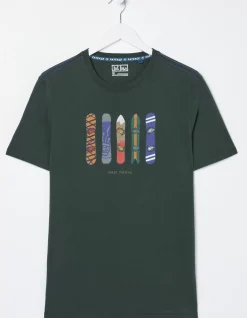 FatFace Board Meeting T-Shirt Emerald Green Sale