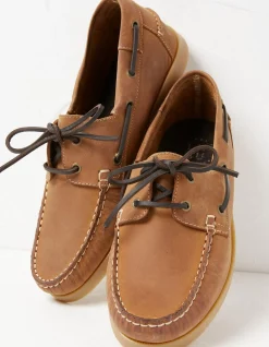 FatFace Boat Shoes Brown Clearance