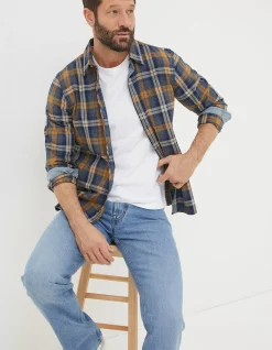 FatFace Bonby Indigo Check Shirt Navy Best