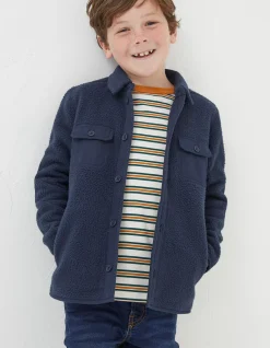 FatFace Borg Shacket Navy Best