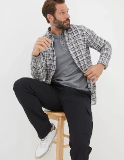 FatFace Bowes Check Shirt Black Hot