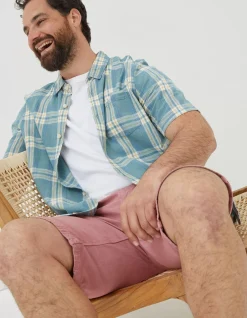 FatFace Braddock Check Shirt Duck Egg