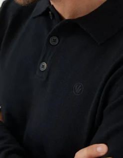 FatFace Braunton Collared Jumper Black Outlet