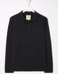FatFace Braunton Collared Jumper Black Outlet