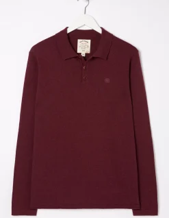 FatFace Braunton Collared Jumper Plum Outlet