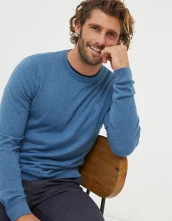 FatFace Braunton Crew Jumper Blue Best