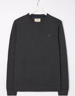 FatFace Braunton Crew Jumper Charcoal Grey Discount