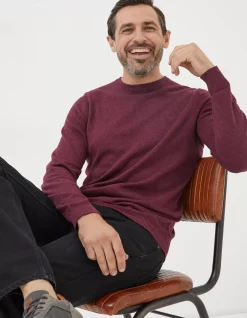 FatFace Braunton Crew Jumper Plum Online