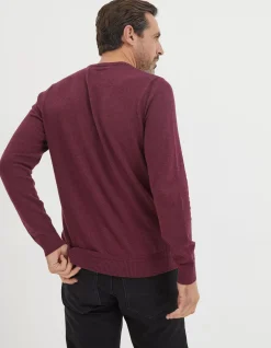 FatFace Braunton Crew Jumper Plum Online