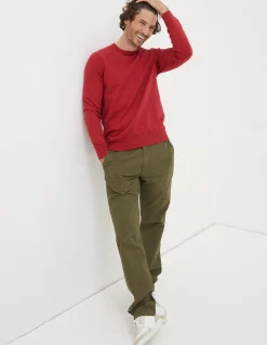 FatFace Braunton Crew Jumper Washed Red
