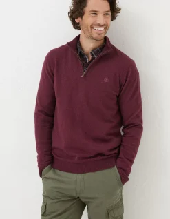 FatFace Braunton Half Neck Jumper Plum Outlet