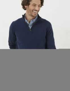 FatFace Braunton Half Neck Jumper Navy Discount