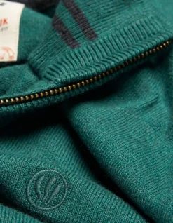 FatFace Braunton Half Neck Jumper Jade Green Outlet